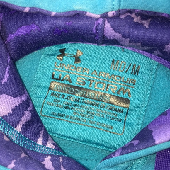 🌊SALE🌊Med Under Armour Blue/Purple STORM Hoodie - Picture 5 of 6